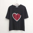 Glittered Heart Short-sleeve T-shirt