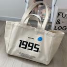Lettering Canvas Tote Bag 1995 - Off-white - One Size