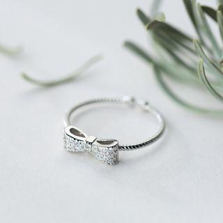 S925 Sterling Silver Bow Ring
