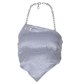 Chain Strap Leopard Print Top