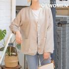 Plus Size Buttoned Piped M Lange Jacket