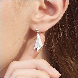 925 Sterling Silver Triangle Dangle Earring 1 Pair - As Shown In Figure - One Size