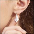 925 Sterling Silver Triangle Dangle Earring 1 Pair - As Shown In Figure - One Size