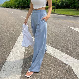 Vivid High-waist Wide-leg Dress Pants