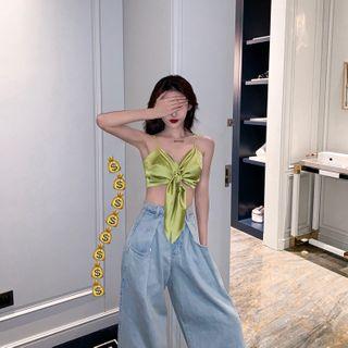 Cropped Camisole Green - One Size