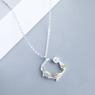 Flower Necklace Silver & Gold - One Size