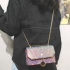 Sequined Chained Crossbody Bag
