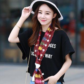 Printed Chiffon Slim Scarf