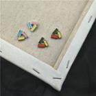 Alloy Colour Block Triangle Earring