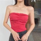 Strapless Ribbed Tube Top