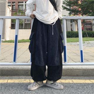 Patched Cargo Baggy Pants