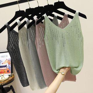 Studded Knit Tank Top