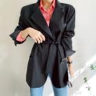 Belted Loose-fit Tailored Blazer