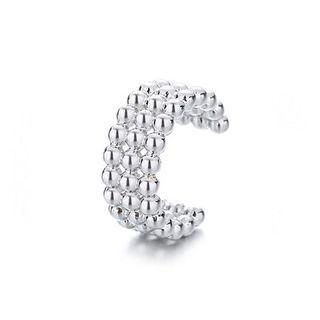 Layered Alloy Cuff Earring Single - Silver - One Size