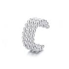 Layered Alloy Cuff Earring Single - Silver - One Size