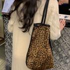 Piped Leopard Shopper Bag