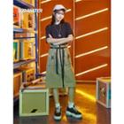 High-waist Zipper Cargo Skirt