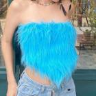 Fluffy Crop Tube Top