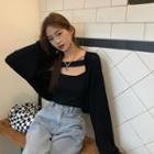Set:sweater Shrug + Camisole Top