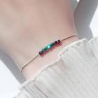 925 Sterling Silver Iridescent Cube Bracelet As Shown In Figure - One Size