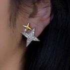 Star Rhinestone Earring 1 Pr - Silver - One Size
