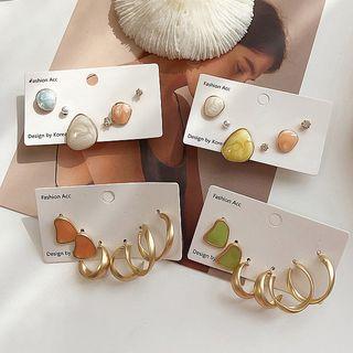 Set: Alloy / Rhinestone / Glaze Earring (assorted Designs)