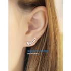 Star Rhinestone Silver Earrings