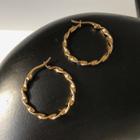 Twisted Alloy Hoop Earring 1 Pair - Ring - One Size