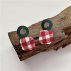 Geometry Drop Earring 1 Pair - Green & Red - One Size