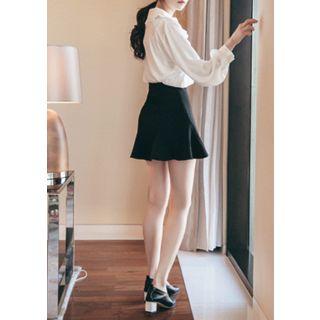 Almond-toe Block-heel Pumps