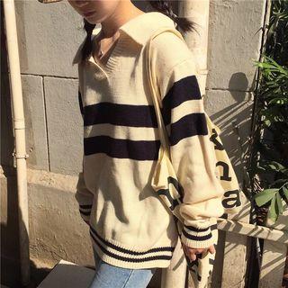 Striped Collared Sweater