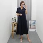 A-line Maxi Polo Dress