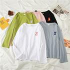 Long-sleeve Embroidered T-shirt (various Designs)