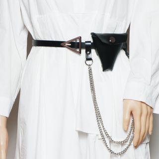 Layered Chain Pouch Belt