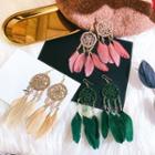 Dream Catcher Feather Earring