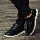 Genuine Leather Fleece-lined Lace Up Shoes