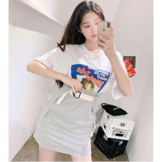 Belted Mini Cargo Skirt