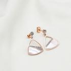 Rhinestone Triangle Earring 1 Pair - As Shown In Figure - One Size