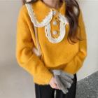 Polo-neck Sweater Yellow - One Size