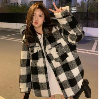 Check Shirt Jacket Check - Black - One Size