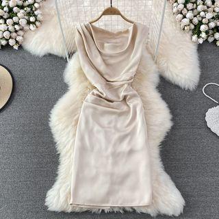 Sleeveless Cowl Neck Dress