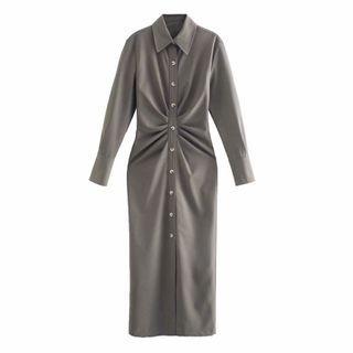 Midi Sheath Shirt Dress