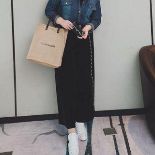 Plain Velvet Wide Leg Pants
