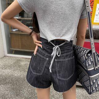 U-neck Tie-back T-shirt