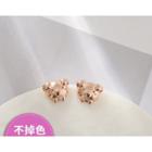 Rose Gold Pig Earrings  - Pig Ear Studs Rose Gold