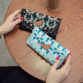 Bird Print Long Wallet