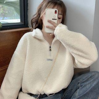 Stand-collar Half-zip Fleece Top