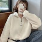 Stand-collar Half-zip Fleece Top