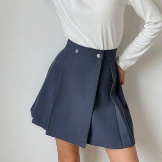 High-waist Mini Pleated Dress