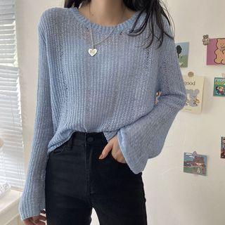 Long-sleeve Loose Knit Top